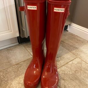 Red Hunter Boots—size 9
